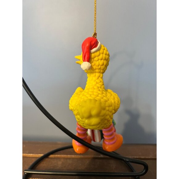 Vintage 1998 Sesame Street Big Bird W Christmas Tree Hanging Ornament Xmas Decor - Picture 7 of 9